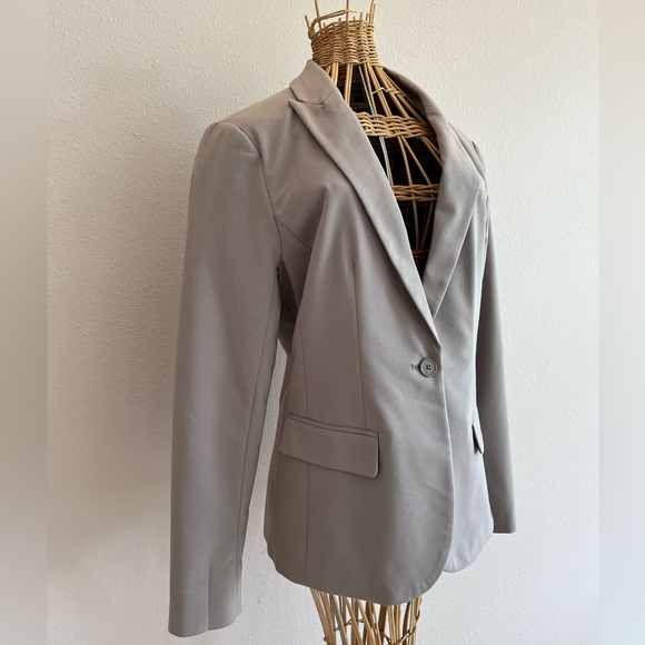 Apt. 9 Grey Single Button Lined Blazer - Picture 2 of 9